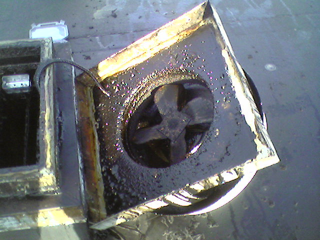 very dirty fan before cleaning